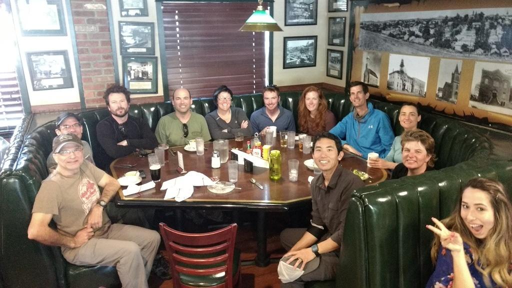 Post trip lunch at Mel & Fayes